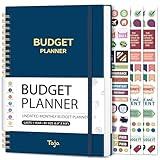 Budget Planner - Monthly Budget Book with Expense Tracker Notebook, Undated Bill Organizer & Finance Planner to Take Control of Your Money, 2025-2026 Account Book to Manage Your Finances-Navy Blue