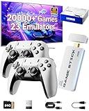 Retro Gaming Console, 20,000+ Retro Game Stick, 23 Emulators, 4K HD TV Game Stick, Built-in Classic Video Games, Plug & Play Game Console for TV with 2 Wireless Controllers