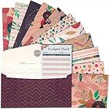 Saveyon 12 Laminated Budget Envelopes & Budget Sheets for Cash Envelope System, Money Envelopes for Budgeting, Budget Planner Organizer to Simplify Your Money Management & Expense Tracking