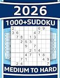 1000+ Sudoku Puzzles for Adults: Medium to Hard Sudoku Puzzles with Detailed Step-by-step Solutions and Hints When You Get Stuck (SUDOKU LADDER)