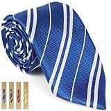 MISS FANTASY Halloween Cosplay Tie for Themed Party Costume Accessory Regular Length Classic Blue Necktie, Unisex Adult Cosplay, Halloween Satin Toy Tie (M,58in)