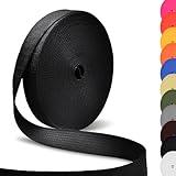 CooBigo Polypropylene Webbing Strap 3/4" Durable Poly Strapping 12 Yards 3/4 inch Wide Webbing Strap for Backbag,Pool Solar Cover,DIY Crafting,Pet Collar,Outdoor Gear