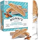 Nonni's Cinnamon Coffee Cake Biscotti Italian Cookies - Italian Biscotti Almond Cookies w/Cinnamon Streusel Icing - Biscotti Individually Wrapped Cookies - Kosher Coffee Cookies - 6.88 oz