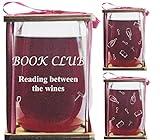 Orange Kat BOOK CLUB Reading Between The Wines Stemless Wine Glass and Presentation Packaging