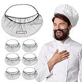 DJKYT 100Pcs Disposable Beard Nets for Food Service, Breathable Nylon, 18" Protective Beard Covers for Restaurant Staff