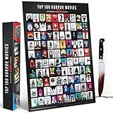 Curious Charts Official Fangoria Horror Movie Scratch Off Poster, Top 100 Horror Films, 16.5in x 23.4in, Halloween Wall Decor, Movie Lover Gift and Collectible, Premium Materials, Made in the USA