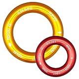 SOB Aluminum Alloy Rappel Ring Equipment Climbing Belay Rappel O-Ring Connection Ring for Rock Climbing, Arborist, Rescue, Hammock Slackline Tension, Set of 2