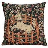 Charlotte Home Furnishings Couch Pillow Covers 16X16 in, Unicorn Decorative Throw Pillow Covers, Belgian Square Tapestry Cushion Case, Living Room Bed Sofa Home Decor, Soft Cotton Jacquard Woven