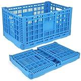 Shineyaplus Collapsible Milk Crates, 72L Stackable Storage Crates, Plastic Heavy Duty Crate Basket, Folding Storage Containers for Organizing, Grocery, Office & Camping (23.6 "L × 15.7" W × 11.82 "H)