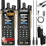 BAOFENG Radio UV32 Ham Radio Handheld 10W Rechargeable Walkie Talkies Long Range UV-32 Two Way Radio NOAA Weather Radio with GPS,APP Programming Copy Frequency 2500mAh Battery USB-C Charging (2Pack)