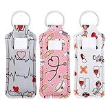 COOKOOKY Chapstick Holder Keychain Cute Lip Balm Keychain Holder with Clip (Hospital#03)