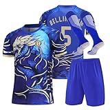 Kids Soccer Jerseys for Boy Football Training Shirt for Girls Practice Outfits for Youth (10-11years) Blue