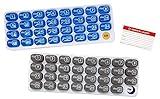 Monthly Pill Organizer 2 Times A Day AM/PM 31 Day Pill Box, Small Removable Travel Daily Pod Cases with Bonus Medical Alert Card
