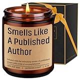 LEADO Smells Like a Published Author Candle - Creative Gifts for Writers, Congrats New Author Gifts for Women, Men - Christmas, Literary, Writing Present for Book Writer, Novelist, Poet, Playwright