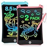 cimetech LCD Writing Tablet, 2 Pack Toddler Kids Toys, 8.5 Inch Drawing Pad Coloring Books, Travel Essentials Activities, Christmas Stocking Stuffers Birthday Gifts for Girls Boys Age 3-8