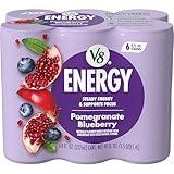 V8 +Energy Pomegranate Blueberry Juice Energy Drink, 8 fl oz Can (6 Pack)