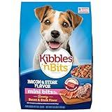 Kibbles 'n Bits Mini Bits Small Breed Dry Dog Food, Savory Bacon & Steak Flavor for Adult Dogs, 3.5 lb. Bag