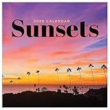 TF Publishing 2026 Sunsets Mini Calendar with Monthly Grids for Appointments and Scheduling - Vertical Small Wall Calendar 2026 with Premium Gloss Paper for Home and Office Organization - 7x7in