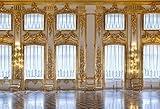 AOFOTO 10x7ft Luxurious Palace Backdrop for Photography Retro European Aristocratic Castle Noble Royal Interior Golden Hall Photography Background Girls Adult Travel Portrait Photo Booth Studio Props