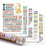 Quarterhouse 4 Poster Famous Speeches and Declarations Set, Social Studies Classroom Learning Materials for K-12 Students and Teachers, 12 x 18 Inches, Made in USA