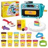 Play-Doh Super Slice Cake Playset, Toy Oven with Play Kitchen Accessories & 11 Modeling Compound Cans, Kids Arts & Crafts, Ages 3+