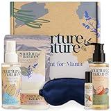 Nurture by Nature Relaxing Spa Gifts for Women - New Mom Gifts Care Package for Women with Deep Sleep Pillow Spray & Bath Salts, Vegan & Cruelty Free New Mommy Essentials - Baby Shower Gift Baskets