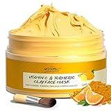 POP MODERN.C Turmeric Vitamin C Clay Mask Deep Cleansing Face Mask Skin Care Improve Blackheads Acne Dark Spots and Even out skin tone Facial Mask Control Oil and Refining Pores