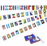 Ckexin 2 Pack 45 Latin American Countries Flags Banner Dercoations for Classroom Latino Heritage Hispanic Month 100Feet 90flags