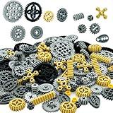 Miutrue Technical Parts Wheels Gears Building Blocks Accessories Pieces kit Construction Toys Set for Kids 6yrs+ Compatible with Major Brands