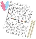 2 Pack ADHD Cleaning Planner, Daily Weekly Monthly Yearly Household Cleaning Planner, Cleaning Schedule and Checklist Organizer Notebook Do-it-Yourself Home Improvement