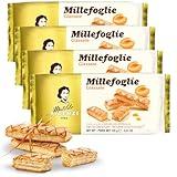 Millefoglie D'Italia Glassate by Pasticceria Matilde Vicenzi, Gourmet Italian Puff Pastry Cookies, Made in Italy - 4.41oz (125g), 4-Pack