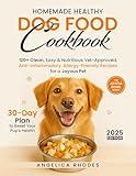Homemade Healthy Dog Food Cookbook: 120+ Clean, Easy & Nutritious Vet-Approved, Anti-Inflammatory, Allergy-Friendly Recipes for a Joyous Pet with a 30-Day Plan to Reset Your Pup's Health