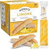 Nonni's Limone Lemon-Iced Biscotti Cookies – Individually Wrapped Italian Tea-Time Snack, Crunchy Twice-Baked, 110 Cal Each, 21.5 oz Carton