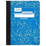 Mead Composition Notebook, Comp Book, Wide Ruled Paper, 100 Sheets, 9-3/4" x 7-1/2", Fashion, Square Deal, Assorted Colors, Color Selected May Vary, 1 Count (09918)