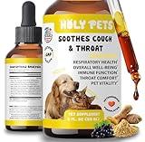 Holy Pets Cough Medicine for Dogs & Cats, Respiratory Infection Support - Sneezing Relief & Kennel Cough Treatment - Pet Asthma Support - Made with Natural Ingredients in The USA