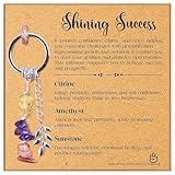 ZUNGHAND Crystal Keychain Shinning Success – Lucky Charm with Healing Crystals | Motivational Gift for Women Seeking Confidence, Career Growth & New Opportunities