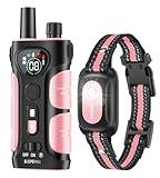 SLOPEHILL Dog Shock Collar,4200FT Dog Training Collar with Remote,IPX8 Waterproof E-Collar with Beep,Vibration,Shock,Flash Light,No Shock Mode,Electric Shock Collar for Small Medium Large Dog,Pink