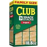 Club Snack Stacks Crackers, Lunch Snacks, Family Size, Original, 18.8oz Box (9 Stacks)