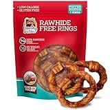 Country Kitchen Rawhide Free Rings Dog Chews, Made with Real Beef, 7 Count