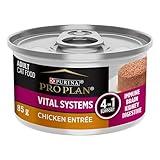 Purina Pro Plan Vital Systems Chicken Wet Cat Food Pate 4-in-1 brain, kidney, digestive and immune formula - (Pack of 24) 3 oz. Cans