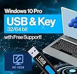PC-TECH Compatible with Windows 10 Professional 64 Bit USB With Key. Factory fresh, Recover, Repair and Restore. Key code and USB install Included. Fix PC, Laptop and Desktop. Free Technical Support