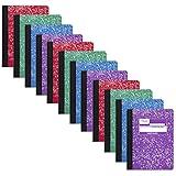 Mead Composition Notebook, 12 Pack, Wide Ruled Paper, 7-1/2" x 9-3/4", 100 Sheets per Comp Book, Colors Will Vary (963759)