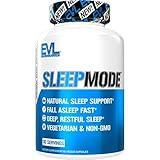 Evlution Nutrition Herbal Complex Sleep Supplements for Adults Gentle Sleep Support Adult Melatonin Pills with Valerian L-Tryptophan Lemon Balm and More - Restful Calm Capsules - 30 Servings