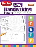 Evan-Moor Daily Handwriting Practice Contemporary Cursive, Kindergarten-Grade 6, Homeschooling and Classroom Resource Workbook, Penmanship, Writing, ... Alphabet Synonyms (Daly Handwriting Practice)