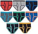 Trimfit Boys Soft 100% Cotton Tagless Briefs Underwear 8 Pack