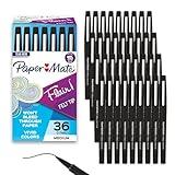 Paper Mate Flair Felt Tip Pens, Medium Point (0.7mm), Black, 36 Count