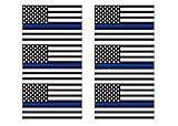 Rogue River Tactical Thin Blue Line Blue Lives Matter Flag Sticker Vinyl Decal Support of Police and Law Enforcement Officers 6 Pack