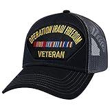 Military Productions Operation Iraqi Freedom Veteran Mesh Back Cap Black