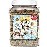 Purina Friskies Natural Cat Treats, Party Mix Natural Yums With Wild Caught Tuna and Added Vitamins, Minerals and Nutrients - 20 oz. Canister
