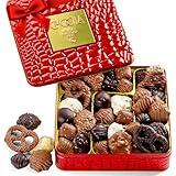 Chocolate Gift Basket, Gourmet Chocolates Variety Snack Box, Assorted Food Arrangement Platter, Birthday Present, Holiday, Corporate Parties, Sympathy, Candy Gifting Idea, Him, Her, Men, Women, Family (Ruby Red)